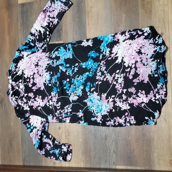 Diane von Furstenberg silk blend purple blue floral tie waist mini Freya dress - Picture 8 of 9